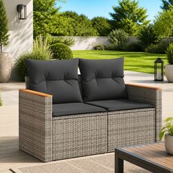 Premium Outdoor Garden Sofa 2-Seater with Cushions