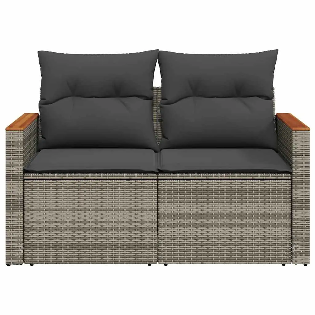 Outdoor Garden Sofa 2-Seater with Cushions