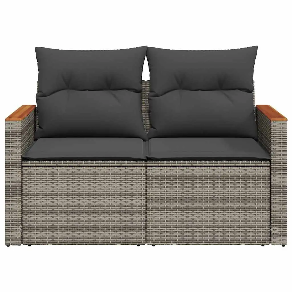 2-Seater Outdoor Garden Sofa with Storage Grey