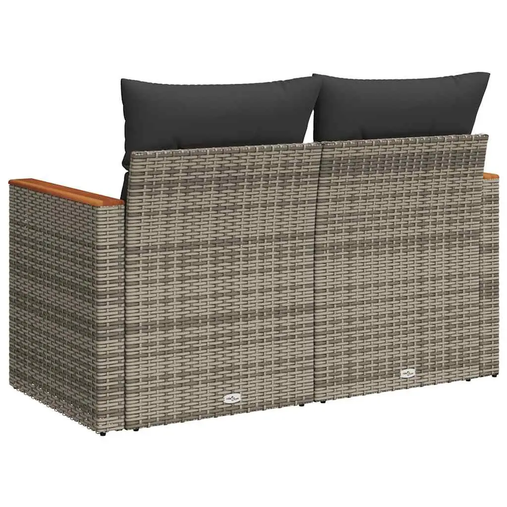 2-Seater Outdoor Garden Sofa with Storage Grey