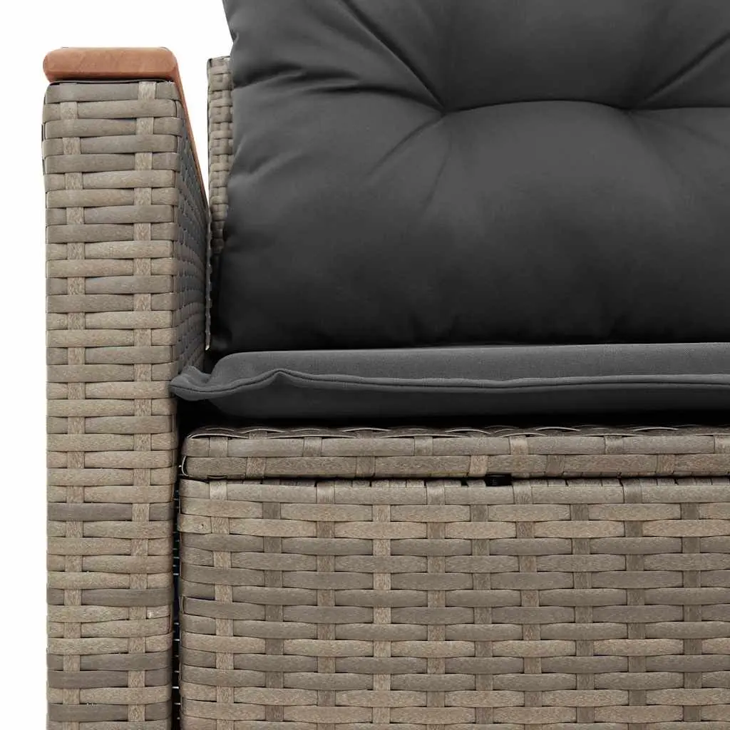 2-Seater Outdoor Garden Sofa with Storage Grey