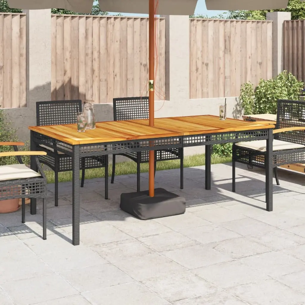 Garden Table with Acacia Wood Top