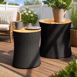 Durable Garden Side Tables Set of 2 for Outdoor Spaces