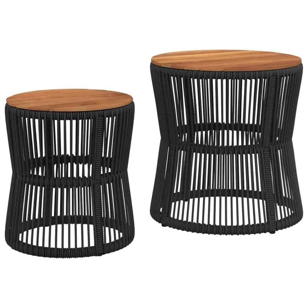 Garden Side Tables 2-Piece Set for Outdoor Use
