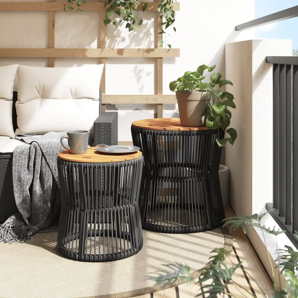Garden Side Tables 2-Piece Set for Outdoor Use