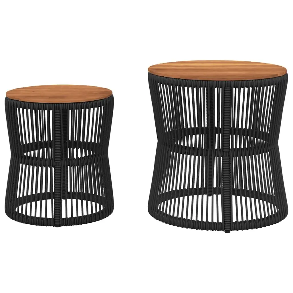 Garden Side Tables 2-Piece Set for Outdoor Use