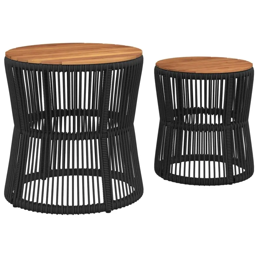 Garden Side Tables 2-Piece Set for Outdoor Use