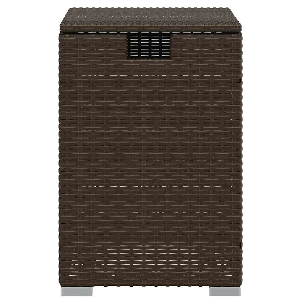 Brown Propane Tank Cover Table, 40x40x60cm, Poly Rattan