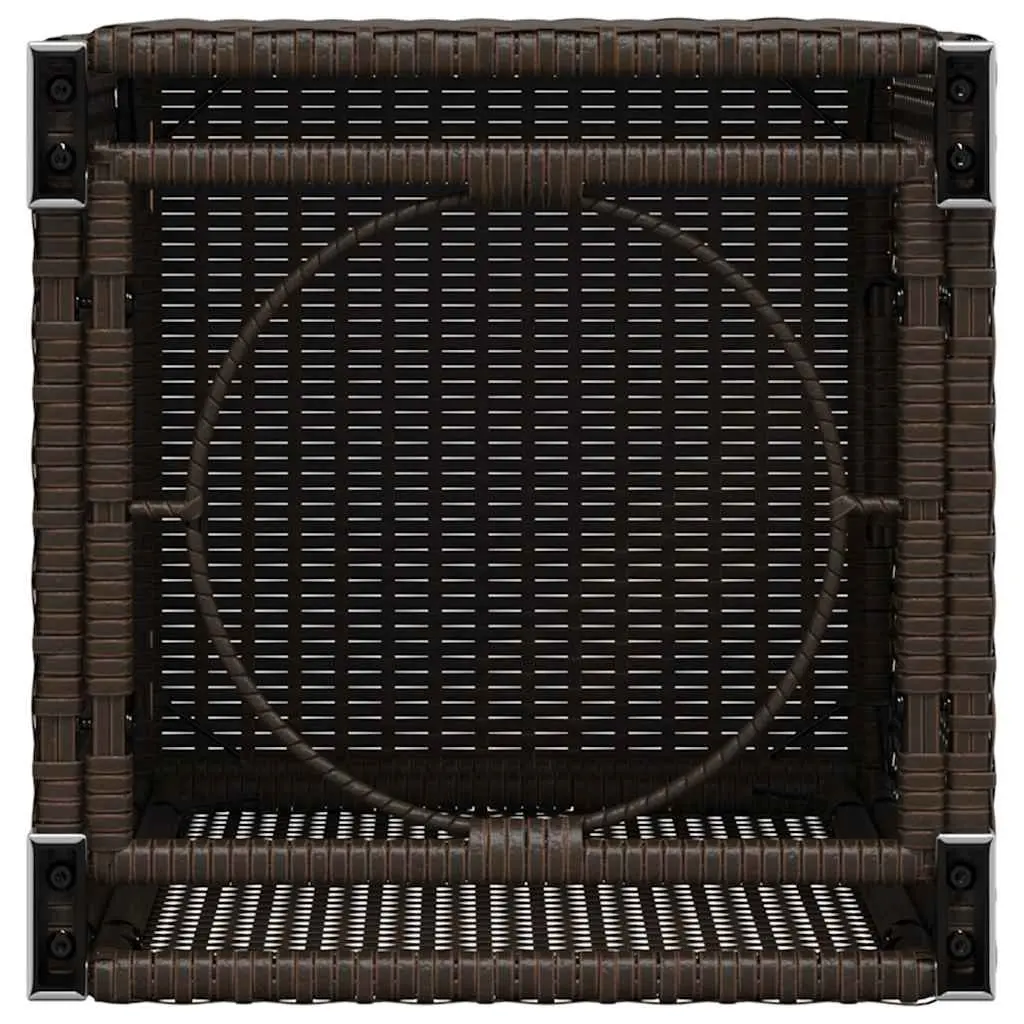 Brown Propane Tank Cover Table, 40x40x60cm, Poly Rattan