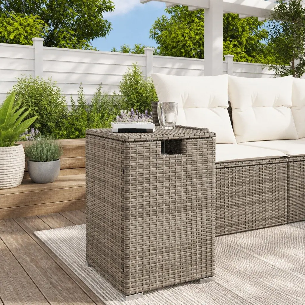 Grey Propane Tank Cover Table for Outdoor Use