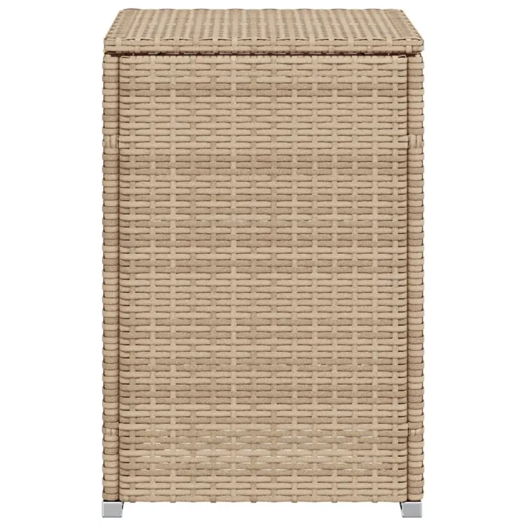 Beige Poly Rattan Outdoor Propane Tank Cover Table