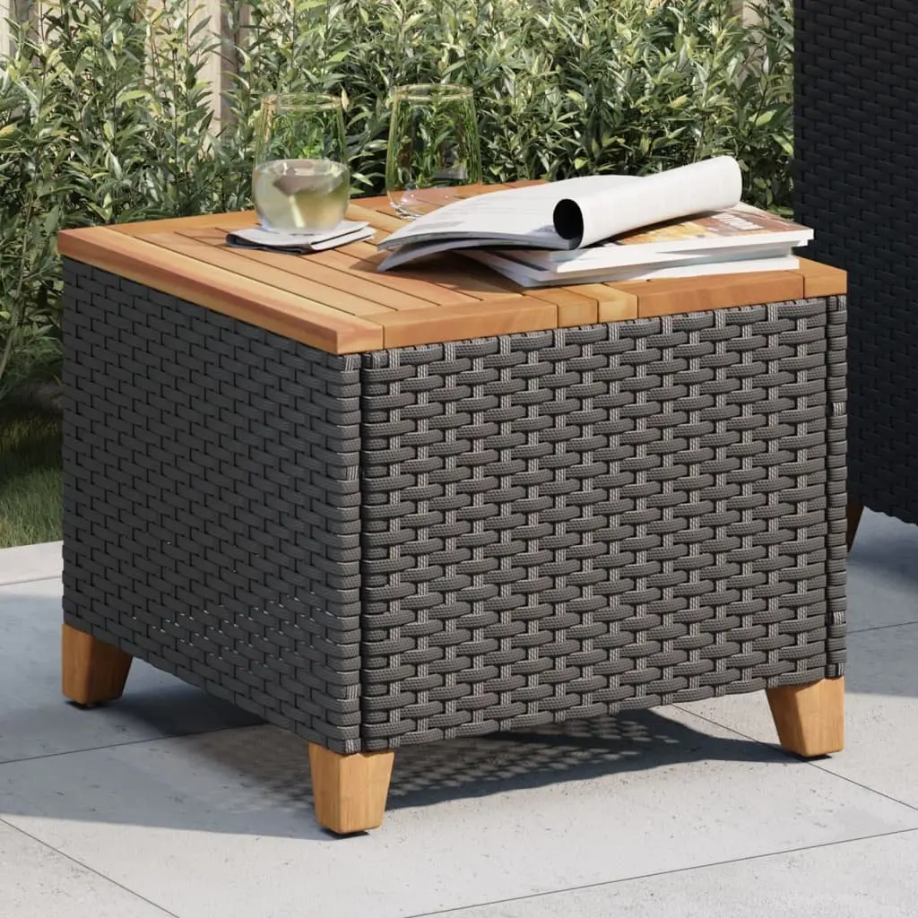 Black Garden Table 45x45x37cm for Outdoor Use