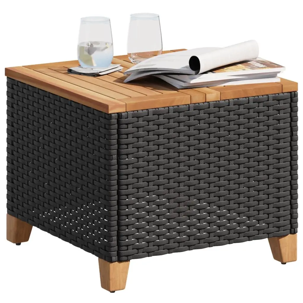 Black Garden Table 45x45x37cm for Outdoor Use