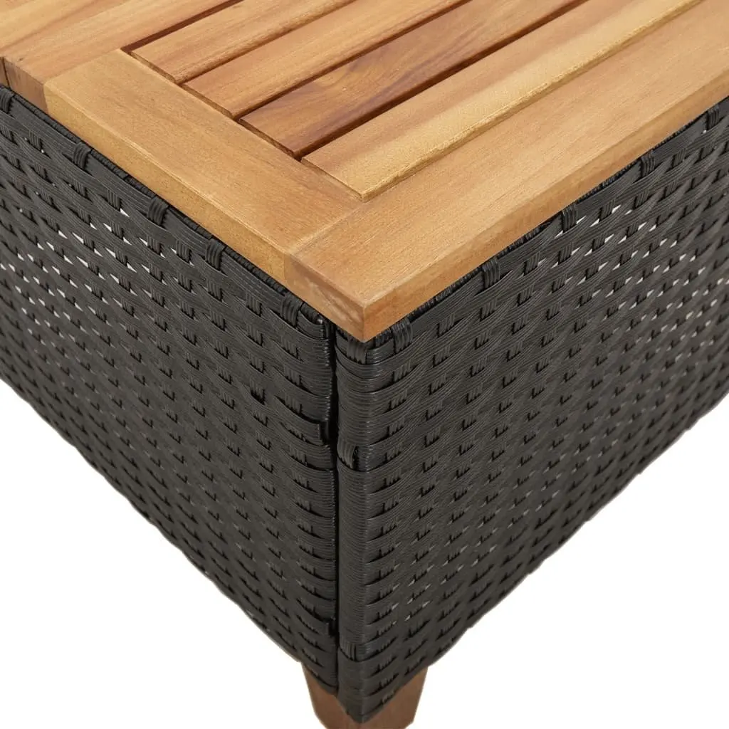 Black Garden Table 45x45x37cm for Outdoor Use