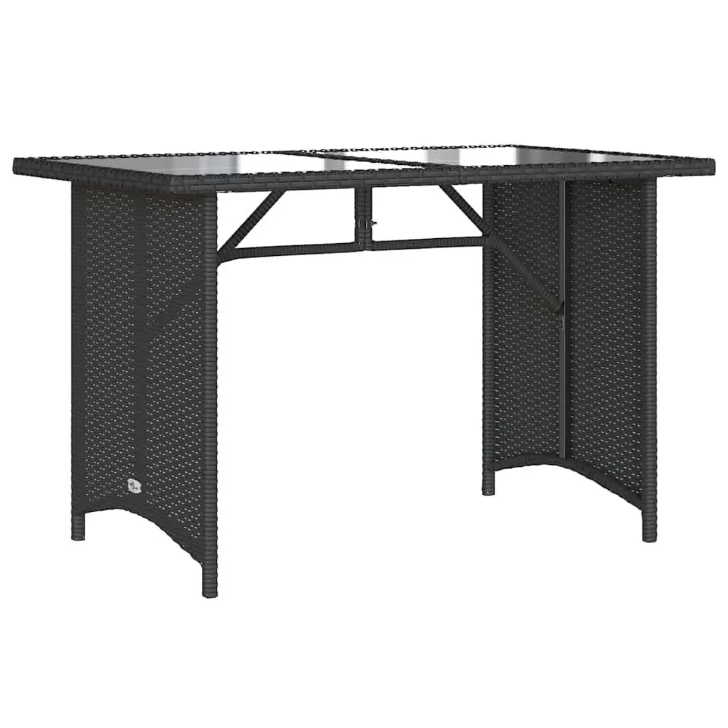 2 Piece Outdoor Dining Set with Black Poly Rattan