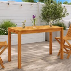 Sturdy Acacia Wood Garden Dining Table for Outdoors