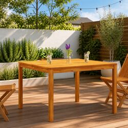 Durable Acacia Wood Garden Dining Table 110x110cm