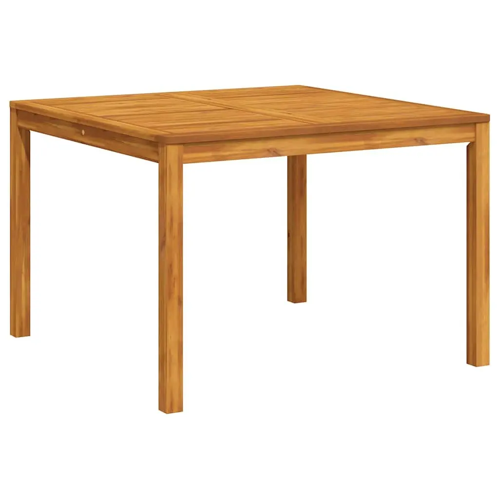 Garden Dining Table Solid Acacia Wood 110x110x75cm Brown