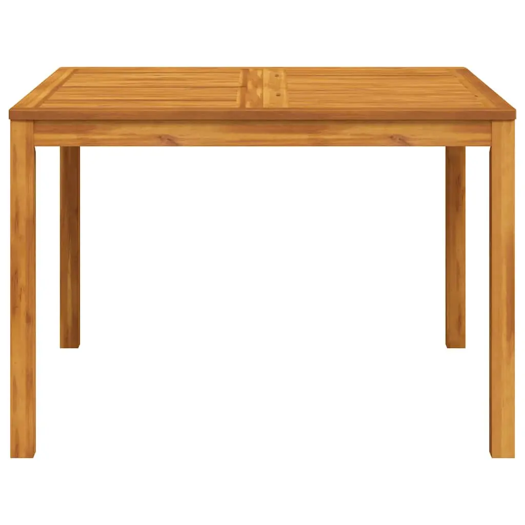 Garden Dining Table Solid Acacia Wood 110x110x75cm Brown