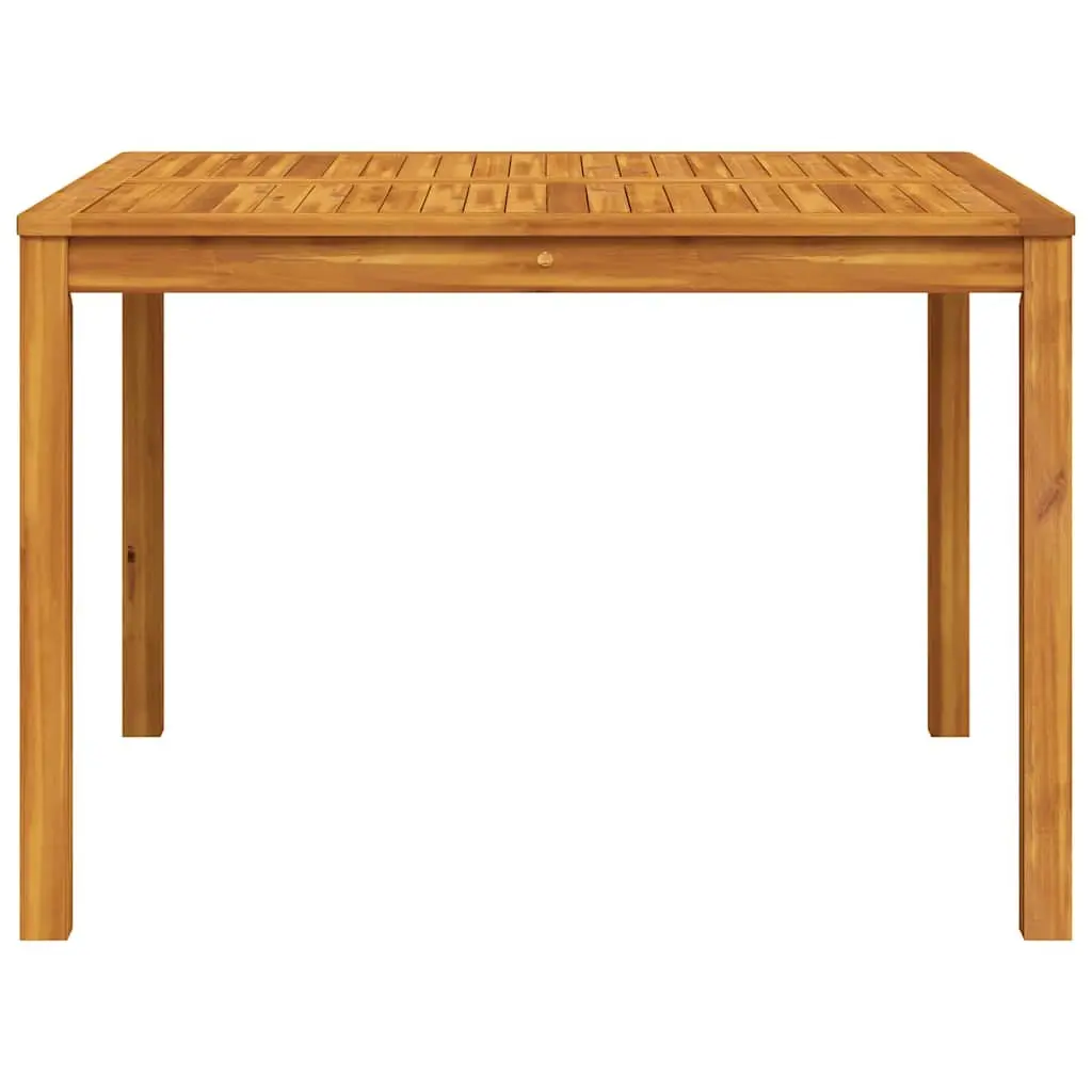 Garden Dining Table Solid Acacia Wood 110x110x75cm Brown