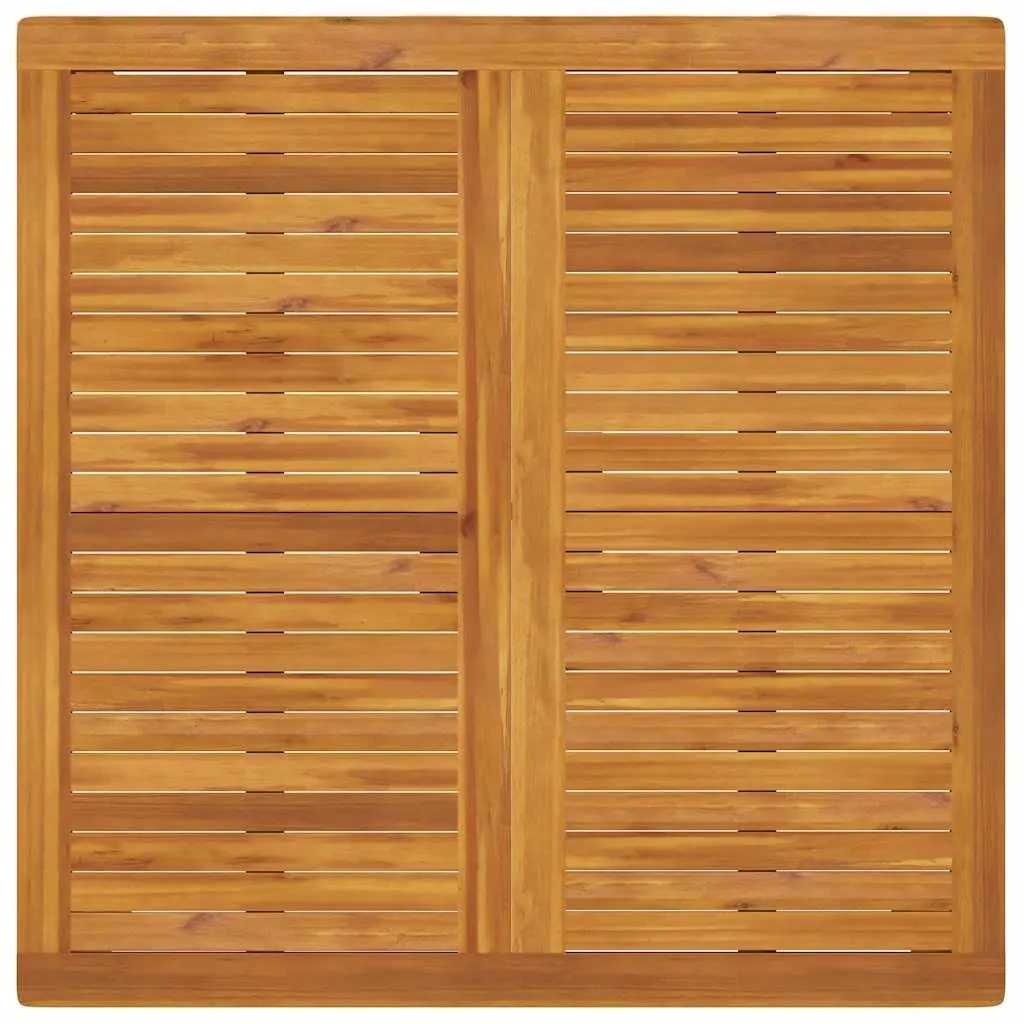 Garden Dining Table Solid Acacia Wood 110x110x75cm Brown