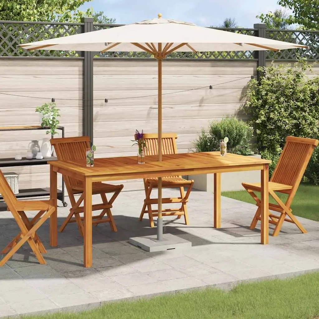 Garden Furniture Outdoor Dining Table Acacia Wood Brown 180x90x75cm Solid Durable Top