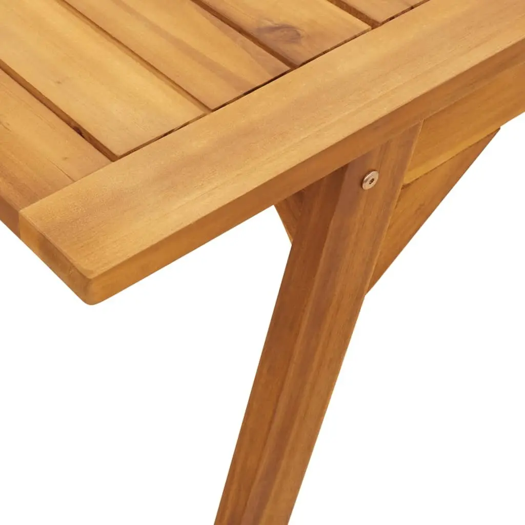 Solid Acacia Wood Outdoor Dining Table 110x56x75cm