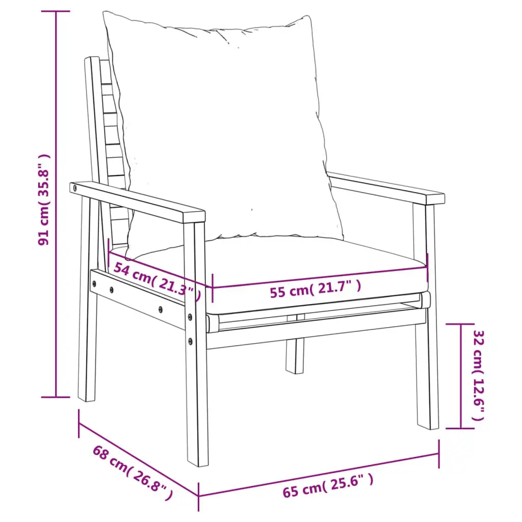 Outdoor Sofa Chairs Set with Cushions