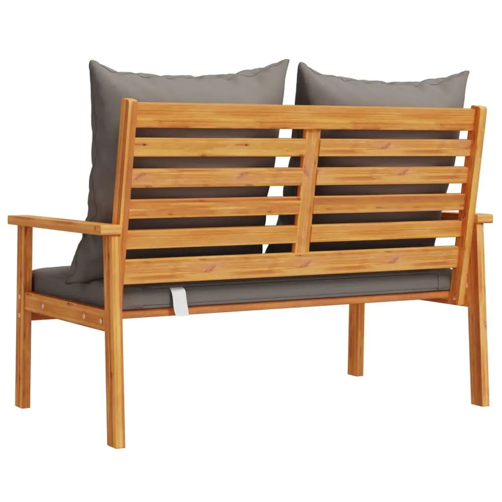 Garden Sofa Bench 120cm Outdoor Seating with Cushion Slatted Design Patio Lounge