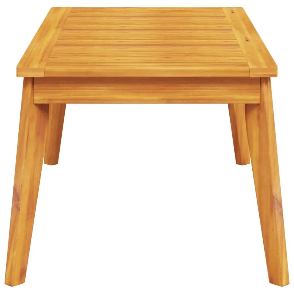 Garden Dining Table Solid Acacia Wood 100x55x45cm Brown
