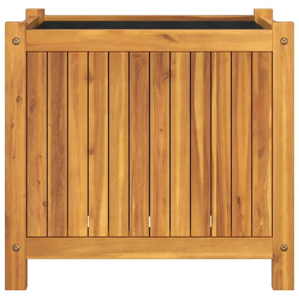 Wooden Planter Box Solid Acacia Wood 54 x 31 x 50 cm Brown