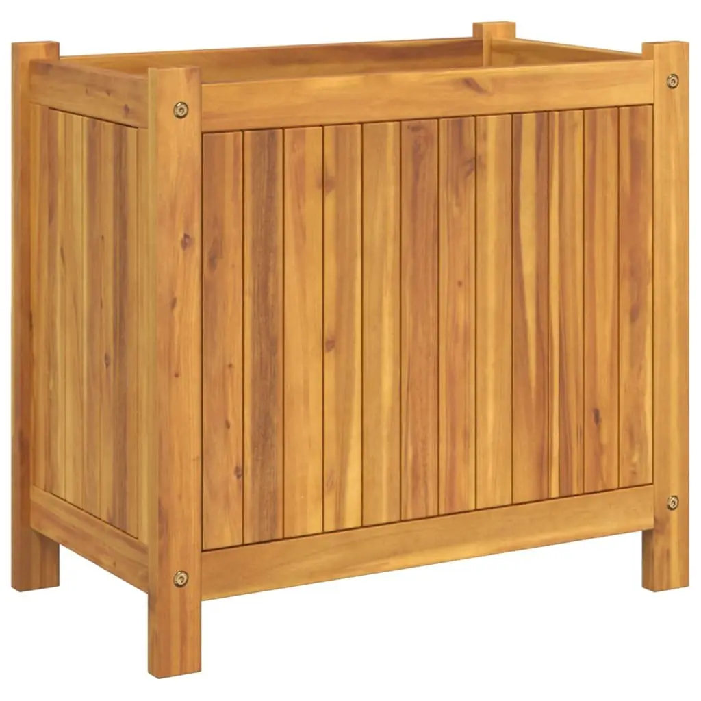 Wooden Planter Box Solid Acacia Wood 54 x 31 x 50 cm Brown