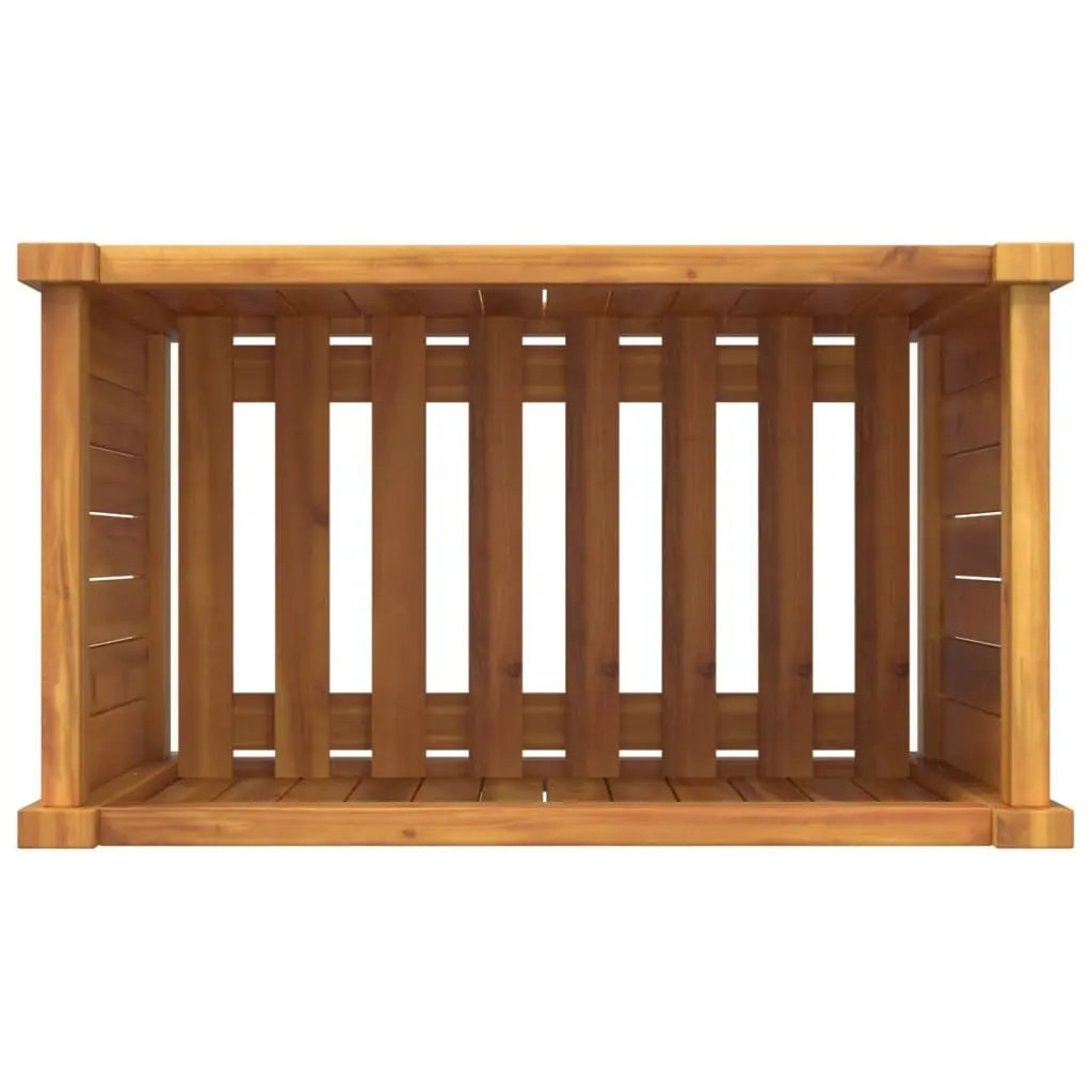 Wooden Planter Box Solid Acacia Wood 54 x 31 x 50 cm Brown