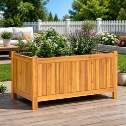 Sturdy Wooden Outdoor Planter Box 80x42x40 cm