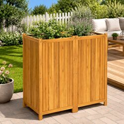 Solid Acacia Wooden Garden Planter for Outdoor Spaces