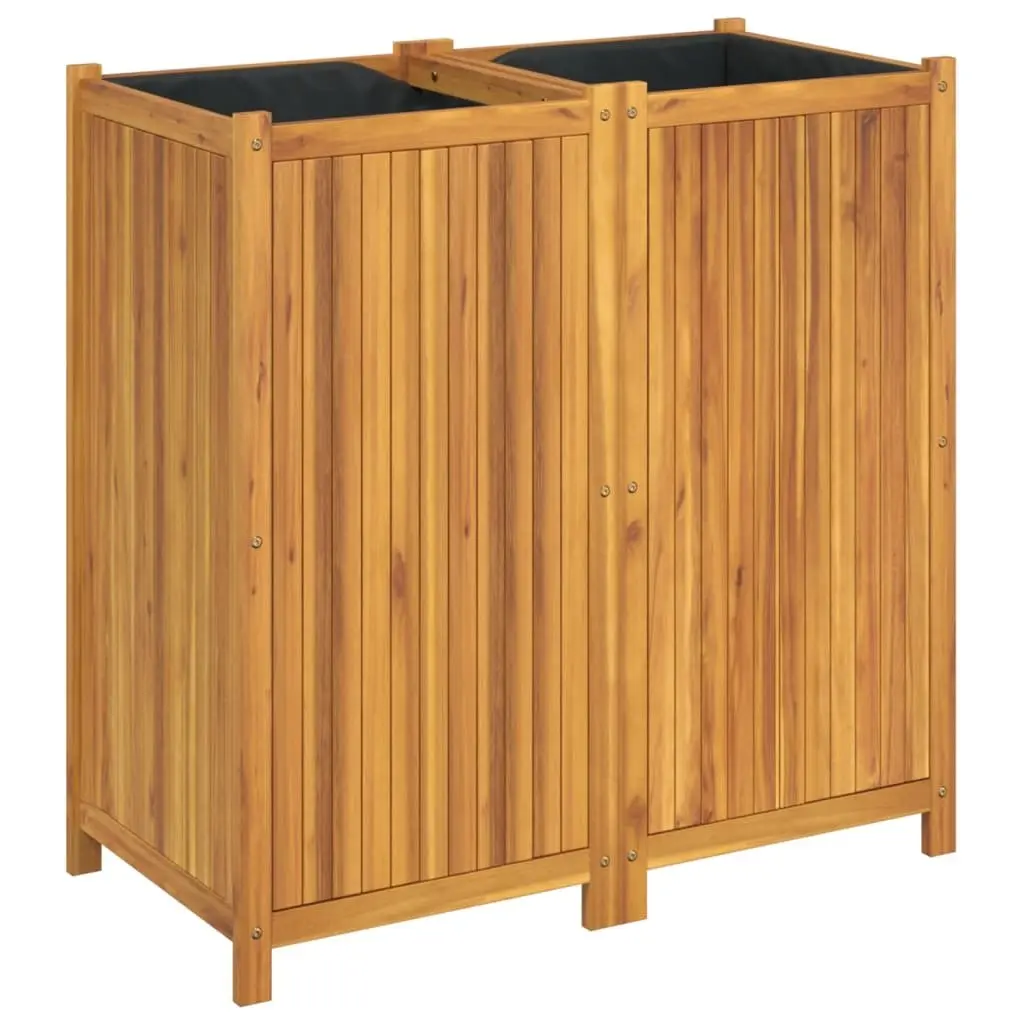 Garden Planter Box Wooden Acacia 100L x 50W x 100H cm Brown