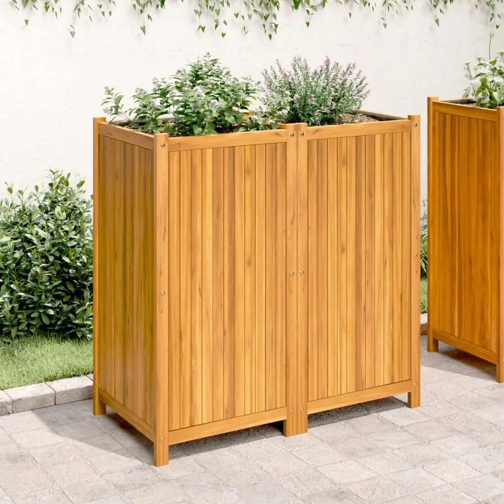 Garden Planter Box Wooden Acacia 100L x 50W x 100H cm Brown