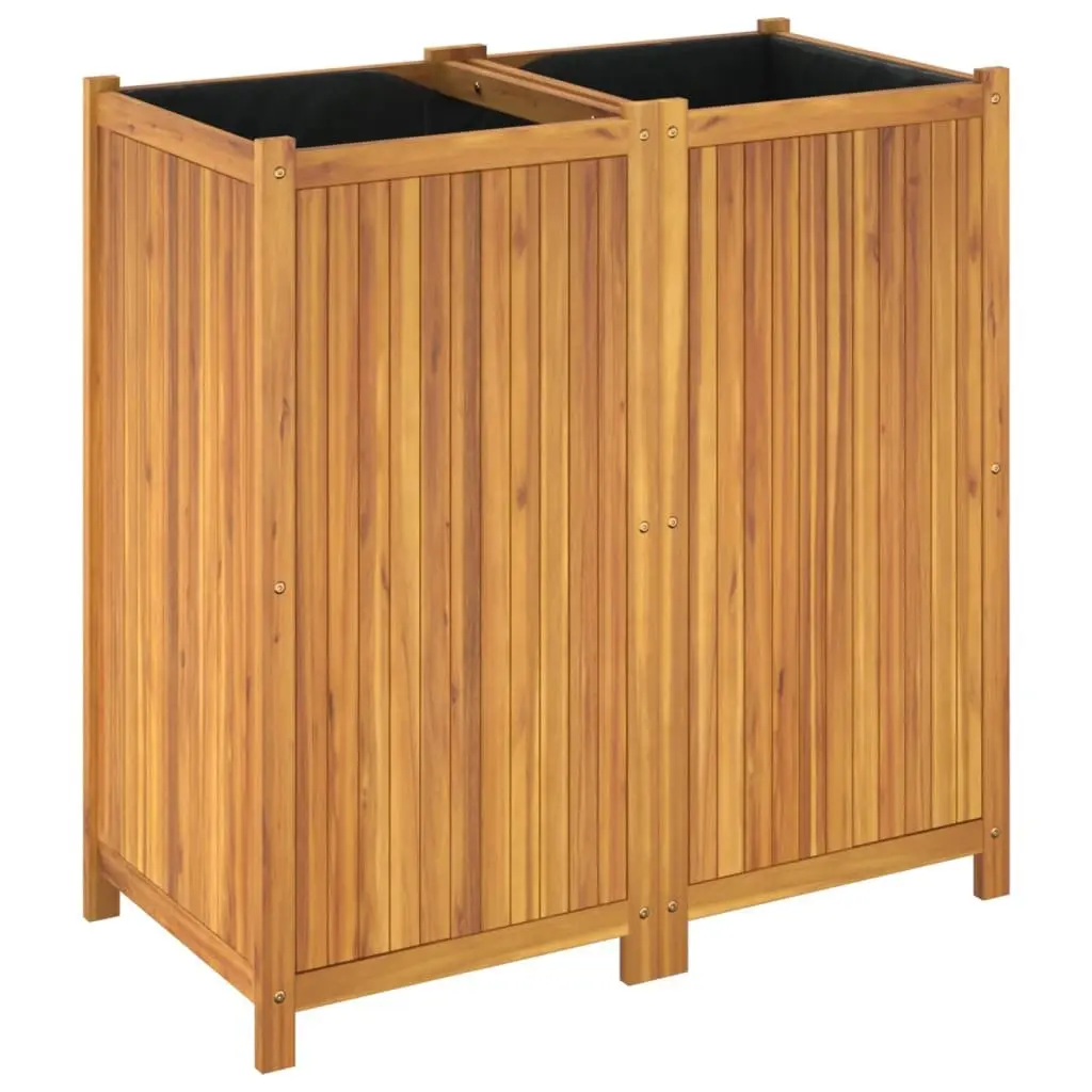 Garden Planter Box Wooden Acacia 100L x 50W x 100H cm Brown