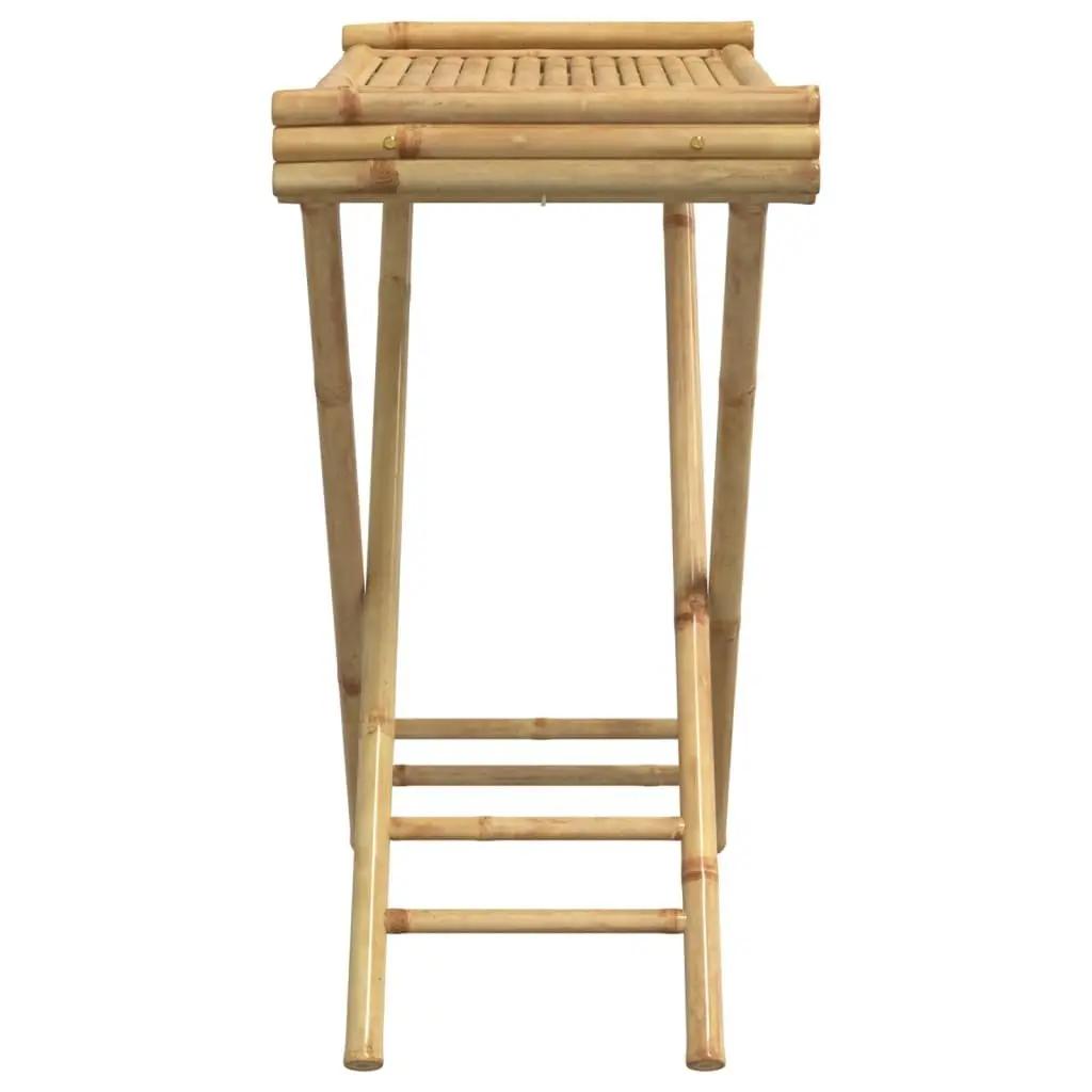 Brown Bamboo Folding Tray Table for Indoor and Outdoor Use