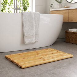 Bamboo Bath Mats Set of 2 - 70x50 cm Brown