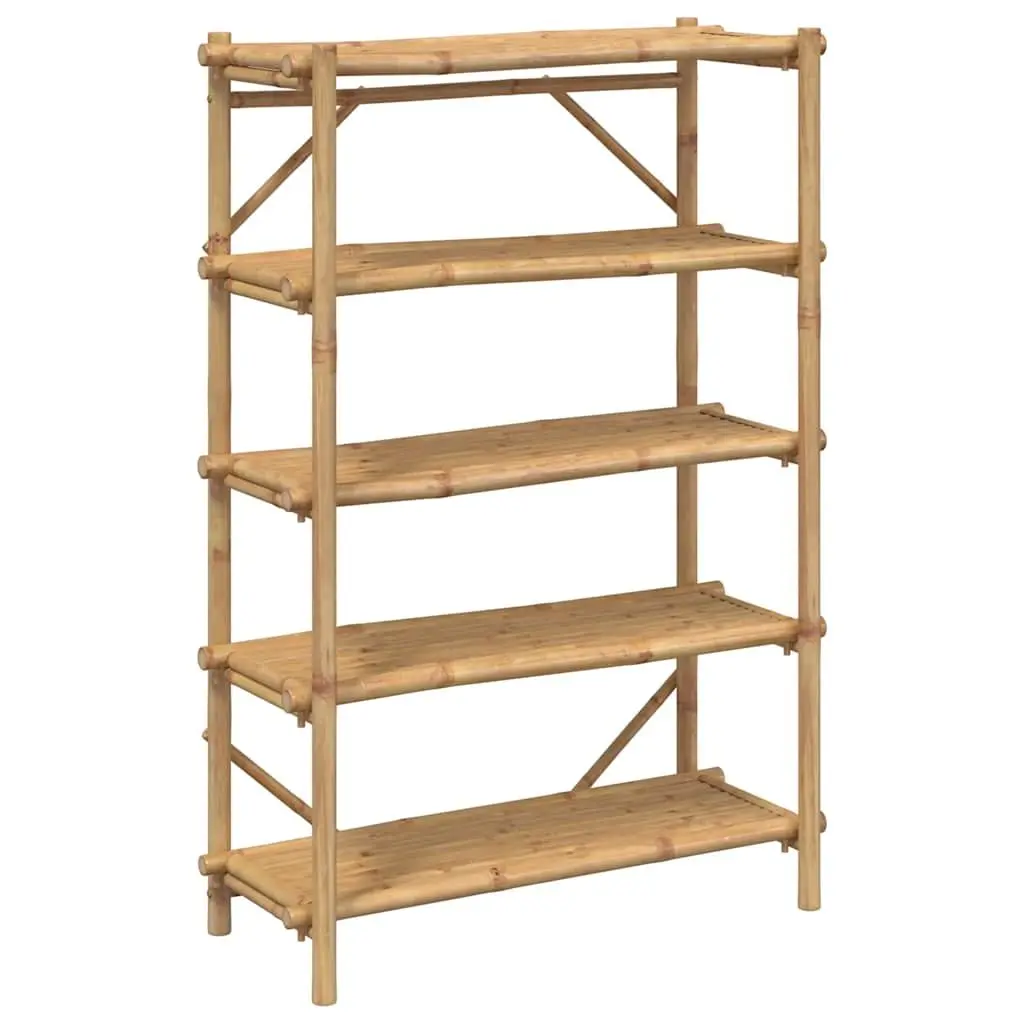 5-Layer Bamboo Storage Shelf 100x40x150 cm