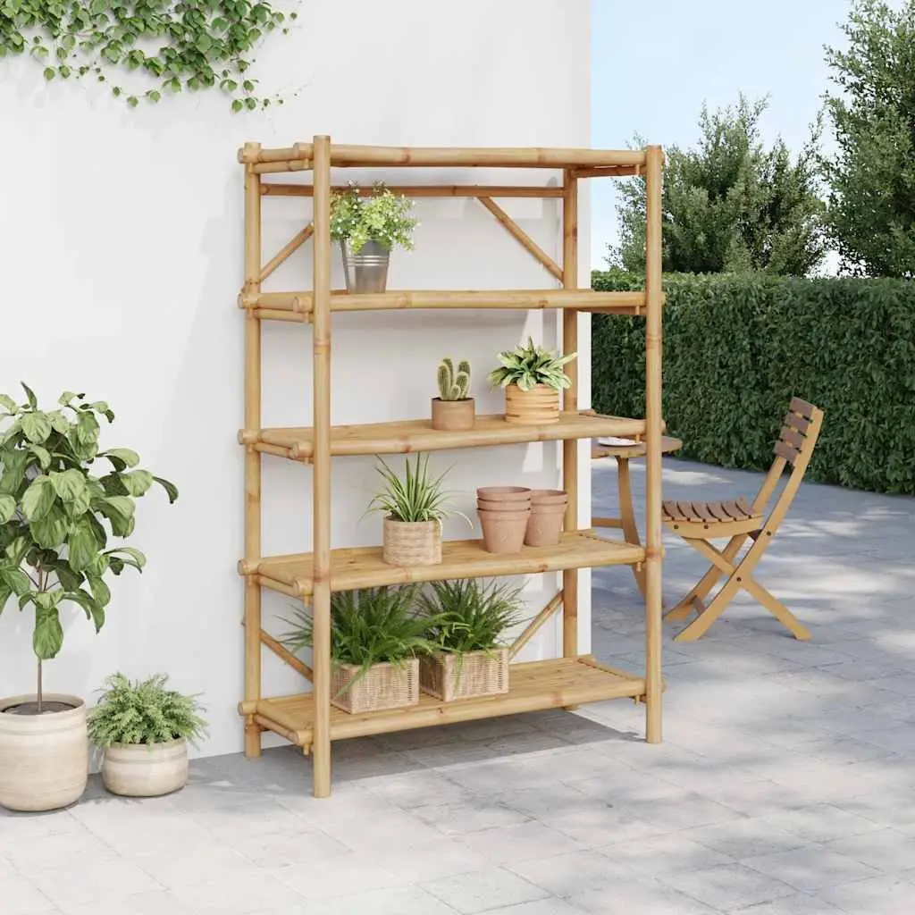 5-Layer Bamboo Storage Shelf 100x40x150 cm