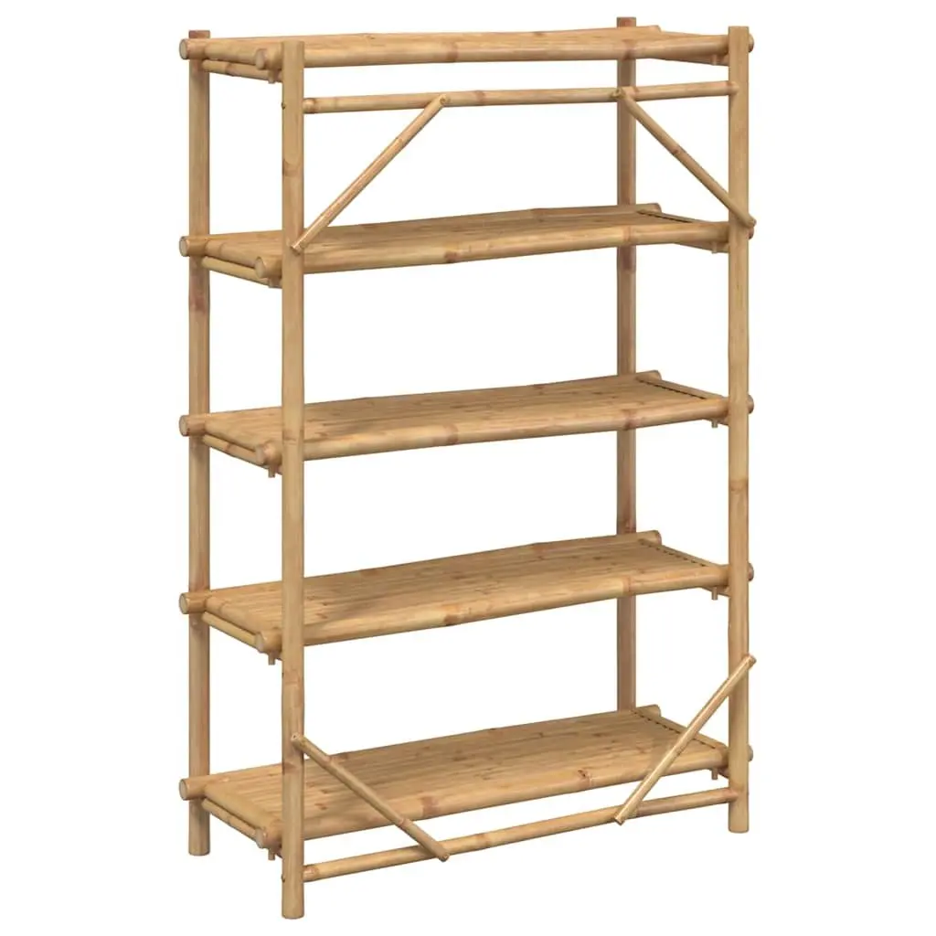 5-Layer Bamboo Storage Shelf 100x40x150 cm