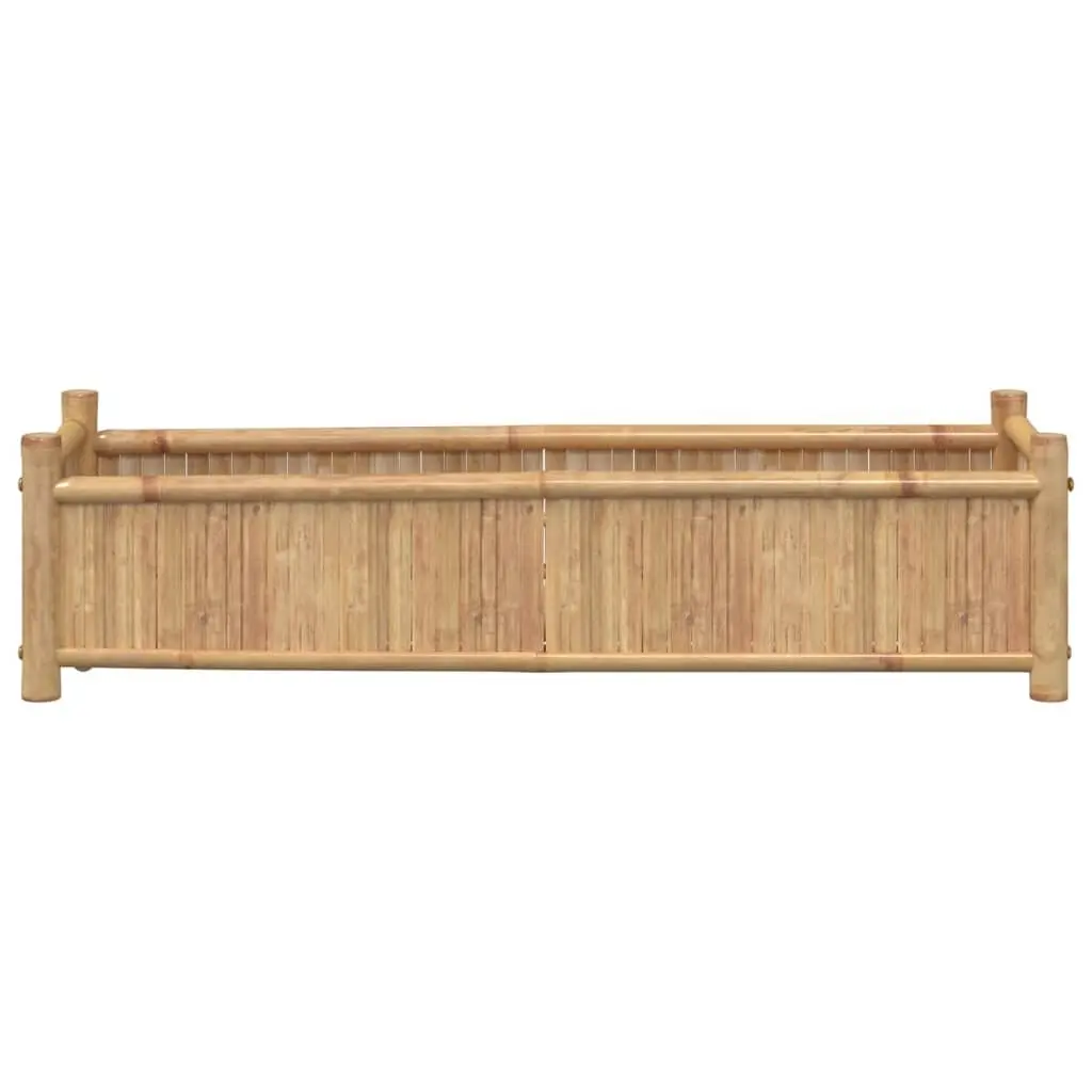 Bamboo Planter Box 100x30x25cm for Outdoor Gardening