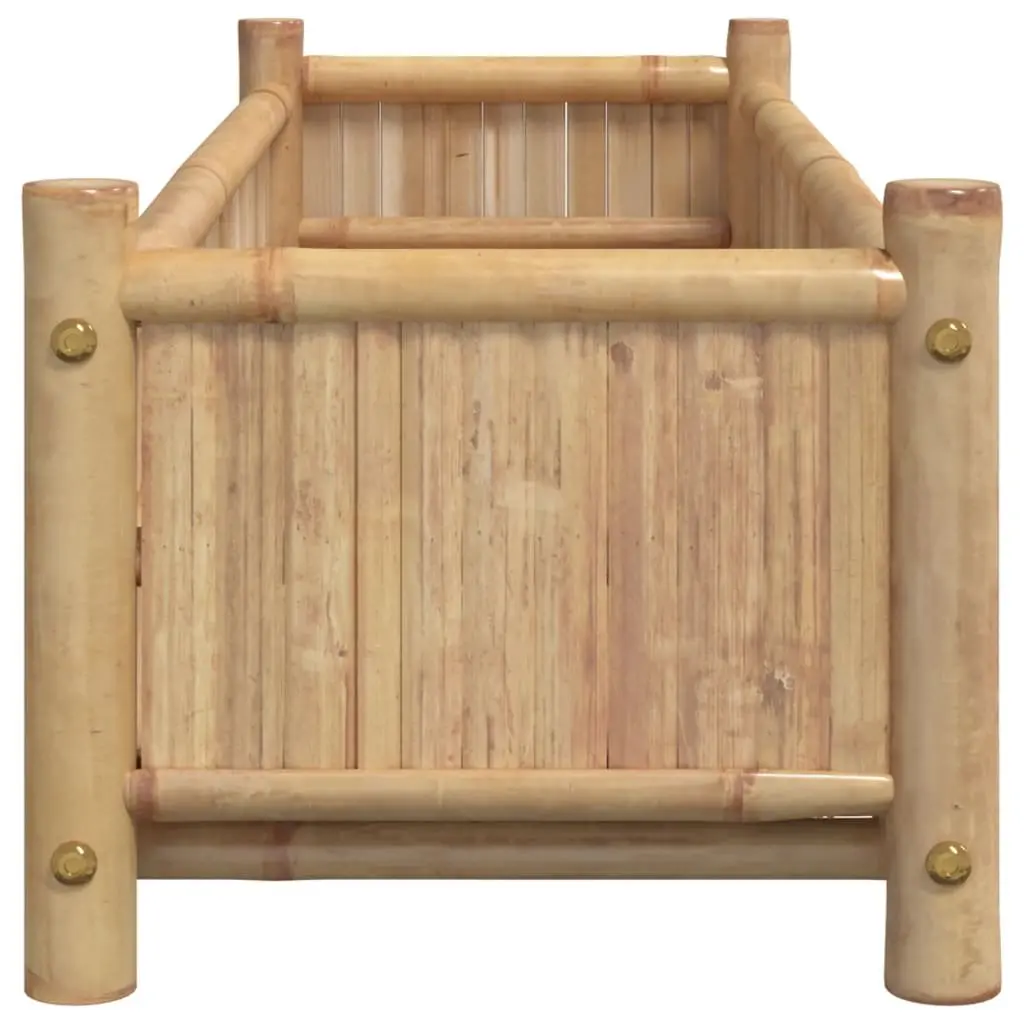 Bamboo Planter Box 100x30x25cm for Outdoor Gardening
