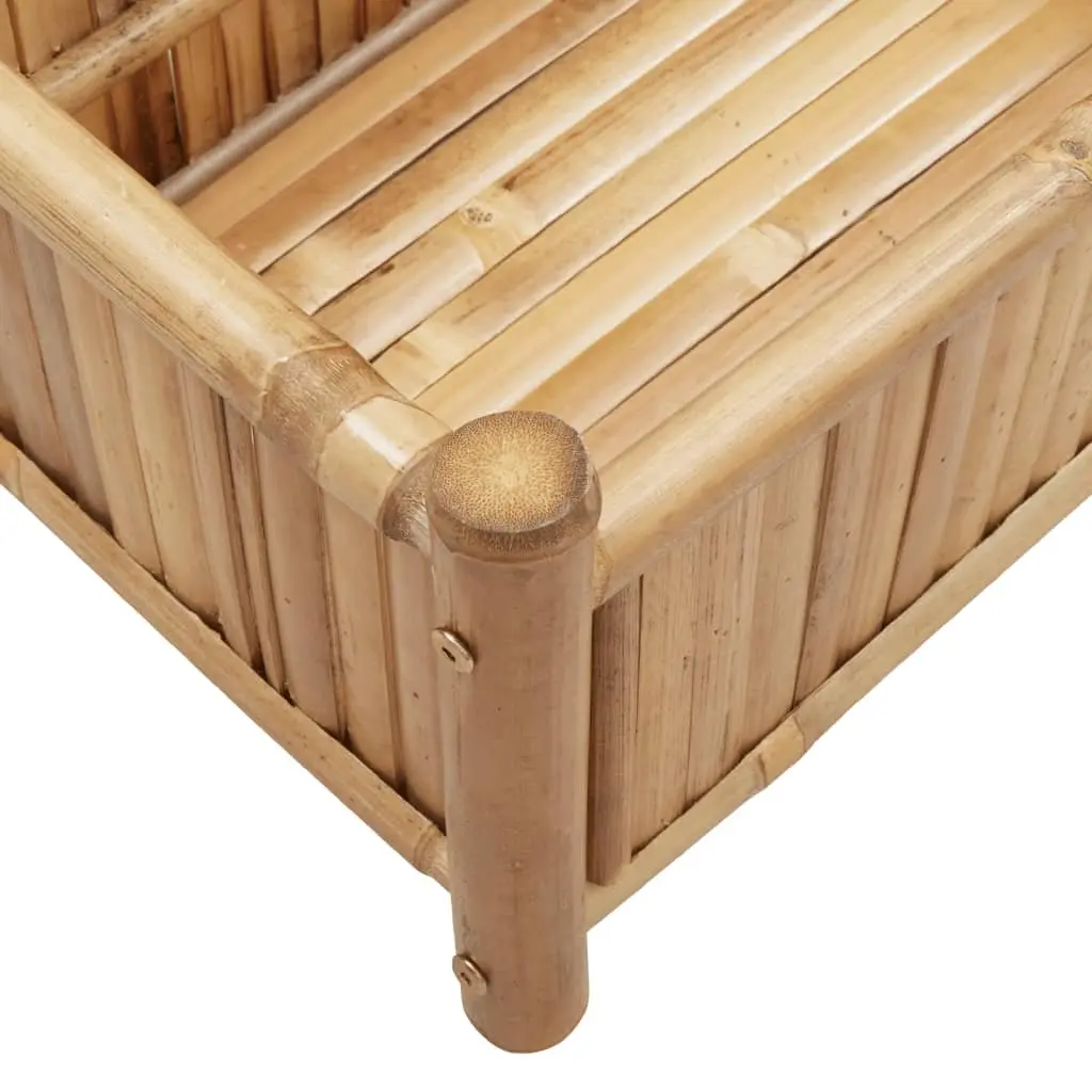Bamboo Planter Box 100x30x25cm for Outdoor Gardening