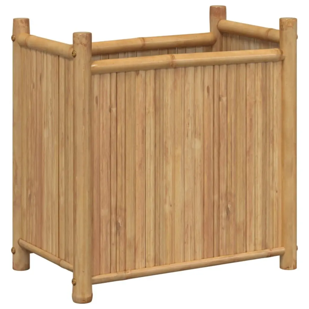 Bamboo Planter Box 50x30x50 cm Brown Outdoor Decor
