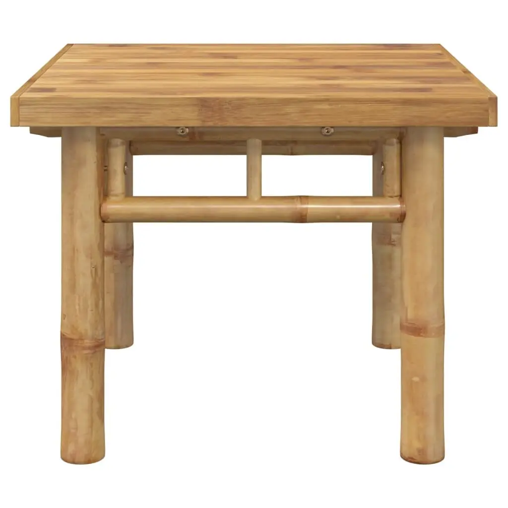 Brown Bamboo Slat Coffee Table 45x45x35 cm