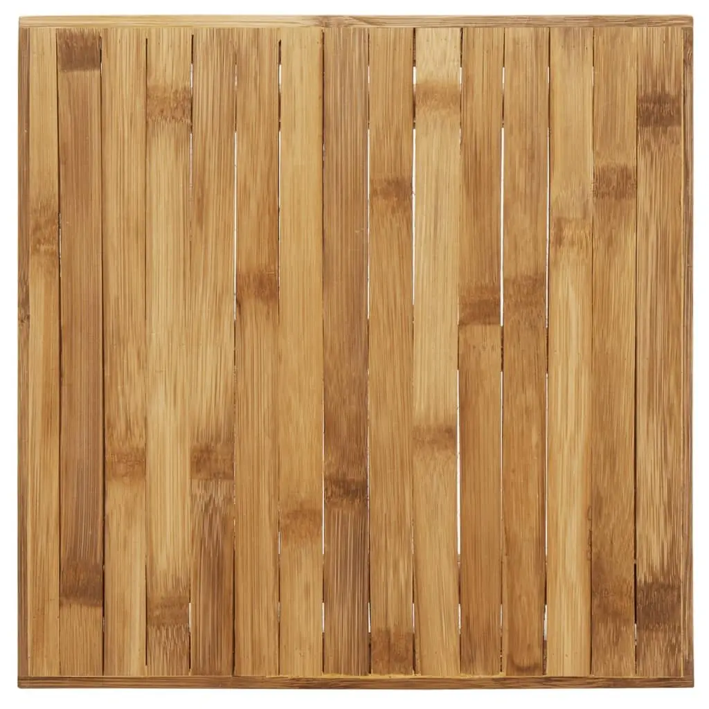 Brown Bamboo Slat Coffee Table 45x45x35 cm