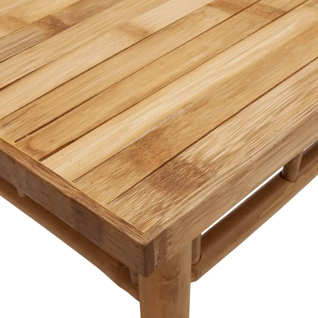Brown Bamboo Slat Coffee Table 45x45x35 cm
